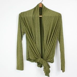 🌼Green Wrap Top Sz S/M